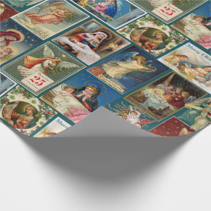 Papel De Regalo Navidades de Antigüedad tarjetas Niño Jesús Angels