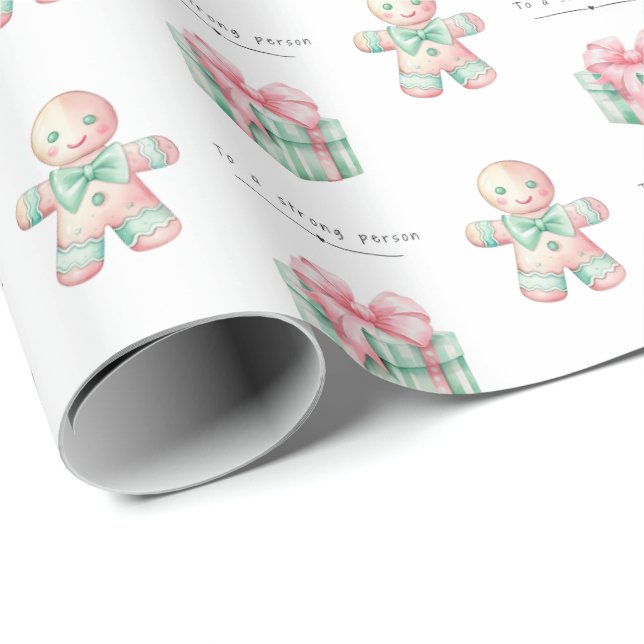 Papel De Regalo Navidades de apoyo de Cute Pastel Sober (Esquina del rollo)
