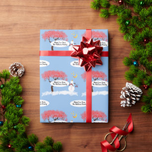 Papel De Regalo Navidades de árbol de pino retro personalizados