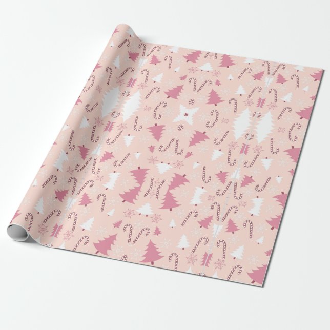 Papel De Regalo Navidades DE ÁRBOL ROJO (Desenrollado)