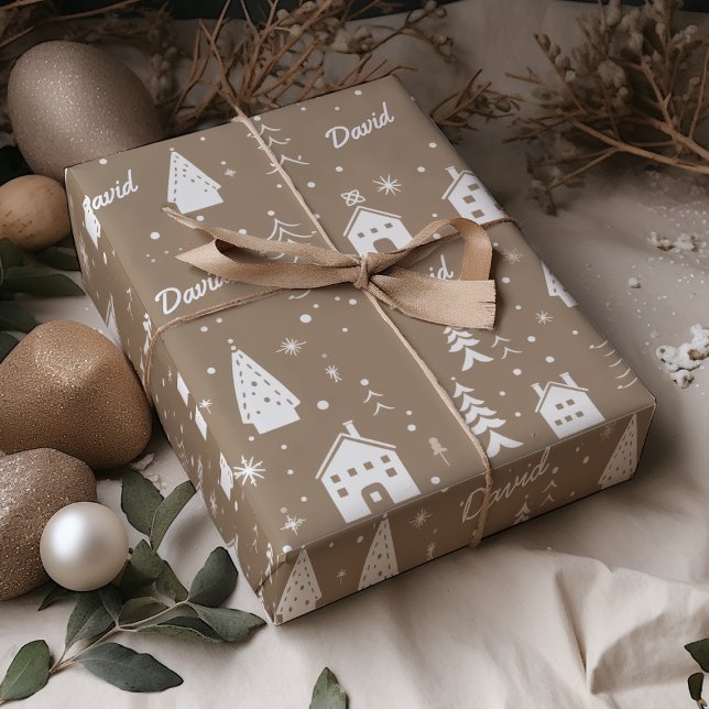 Papel De Regalo Navidades de artesanías marrones de nombre infanti (Subido por el creador)