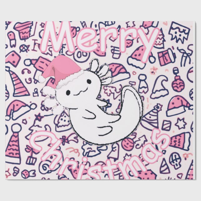 Papel De Regalo Navidades de Axolotl (Superficie plana)
