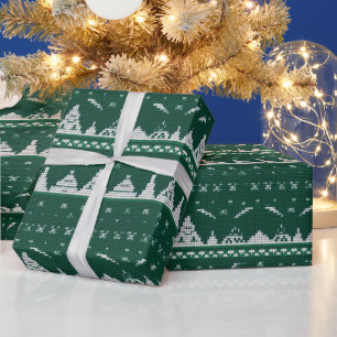 Papel De Regalo Navidades de azulejos fúnebres fiesta suéter