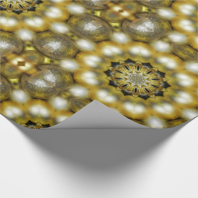 Papel De Regalo Navidades de balbuceo Gold y Silver (Esquina)