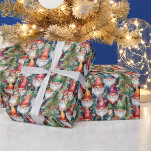 Papel De Regalo Navidades de baldosas festivas gnome