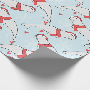 Papel De Regalo Navidades de ballenas de Beluga