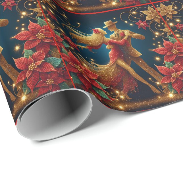 Papel De Regalo Navidades de Ballroom Dancers Holidays (Esquina del rollo)