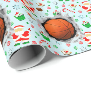 Papel De Regalo Navidades de baloncesto