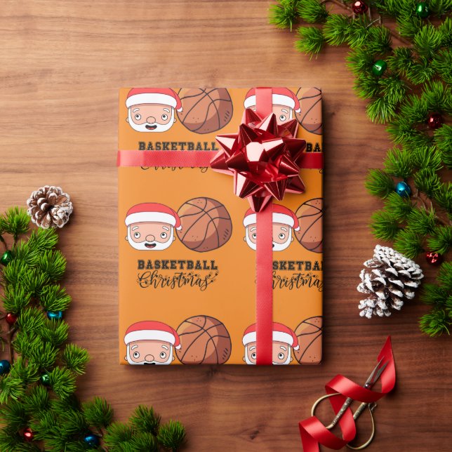 Papel De Regalo Navidades de baloncesto de Santa Claus por jugador (Regalo de vacaciones)