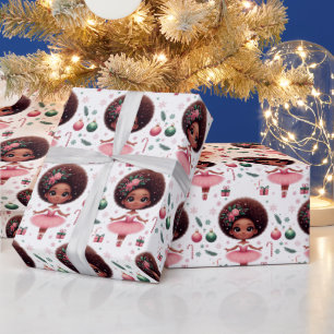 Papel De Regalo Navidades de baloncesto rosado de América Latina