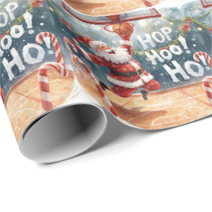 Papel De Regalo Navidades de baloncesto Santa Claus jugando