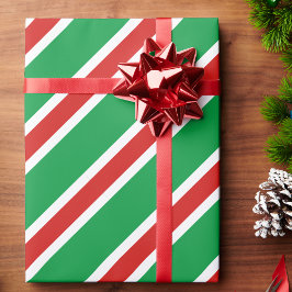 Papel De Regalo Navidades de banda de caramelos rojo verde blanco