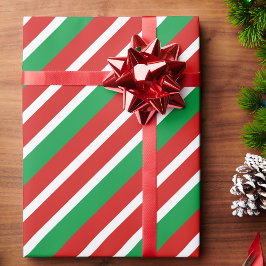Papel De Regalo Navidades de banda de caramelos rojo verde blanco