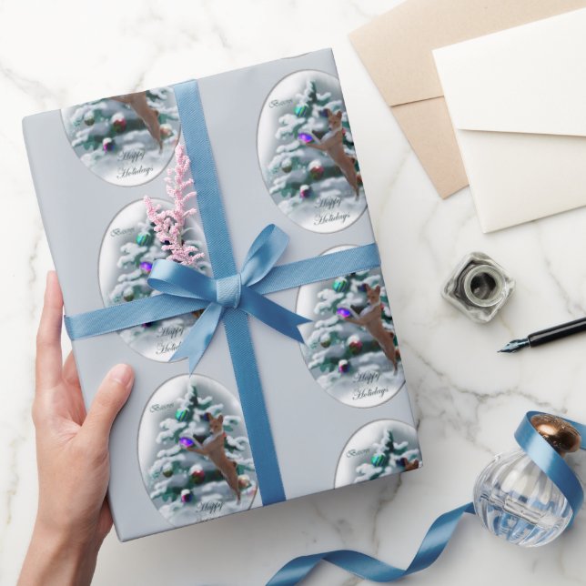Papel De Regalo Navidades de Basenji (Regalar)
