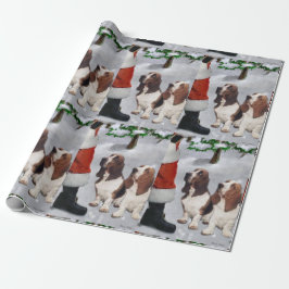 Papel De Regalo Navidades de Basset Hound