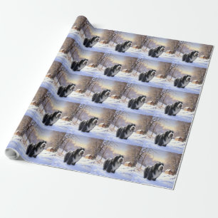 Papel De Regalo Navidades De Beart Collie Let It Snow