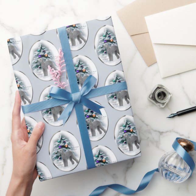 Papel De Regalo Navidades de Bedlington Terrier (Regalar)