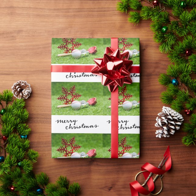 Papel De Regalo Navidades de béisbol (Regalo de vacaciones)