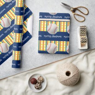 Papel De Regalo Navidades de béisbol