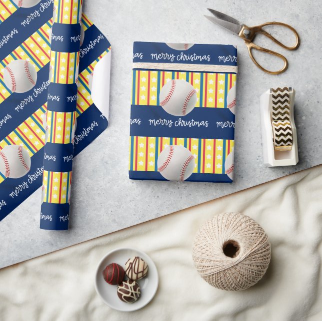 Papel De Regalo Navidades de béisbol (Artesanía)