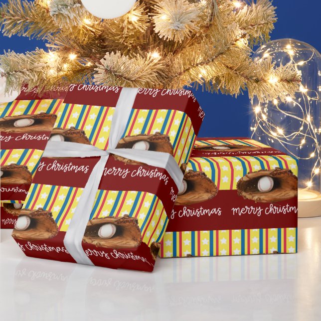 Papel De Regalo Navidades de béisbol (Vacaciones)
