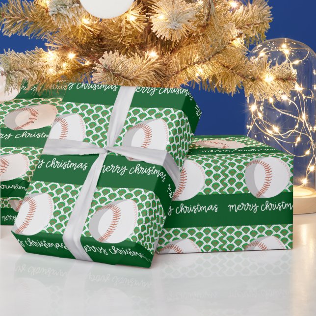 Papel De Regalo Navidades de béisbol (Vacaciones)