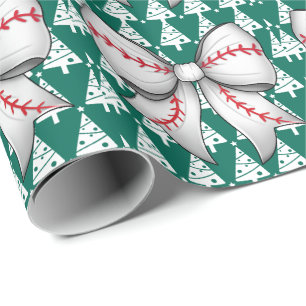 Papel De Regalo Navidades de béisbol con temática para jugador