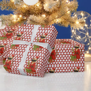 Papel De Regalo Navidades de béisbol temáticos para amantes del ga