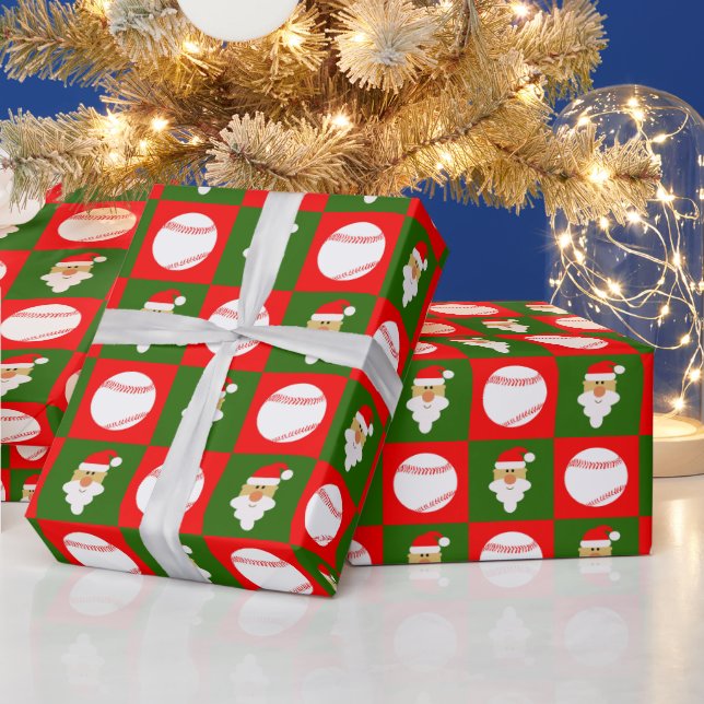 Papel De Regalo Navidades de béisbol y béisbol (Vacaciones)