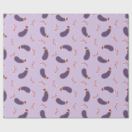Papel De Regalo navidades de berenjenas