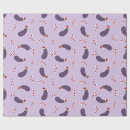 Papel De Regalo navidades de berenjenas