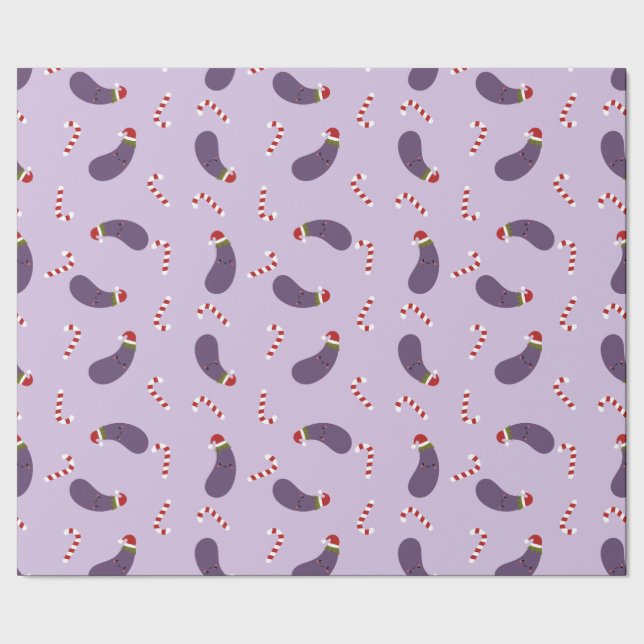 Papel De Regalo navidades de berenjenas (Costura)