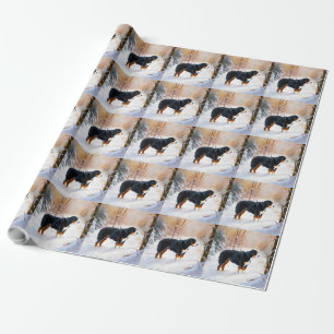 Papel De Regalo Navidades de Bernese Mountain Let It Snow