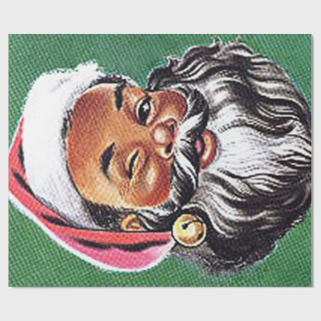 Papel De Regalo Navidades de Black Santa Claus de Estados Unidos (Superficie plana)