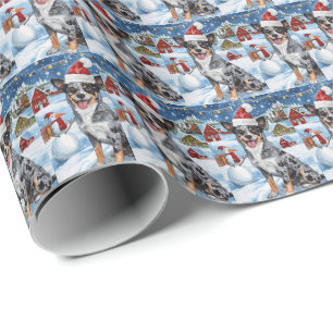 Papel De Regalo Navidades de Blue Heeler Dog Winter Wonderland Ale