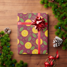 Papel De Regalo Navidades de borgoña picante