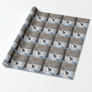 Papel De Regalo Navidades de Boston Terrier Let It Snow