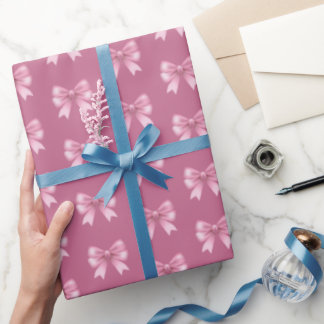 Papel De Regalo Navidades de Bow Rosado