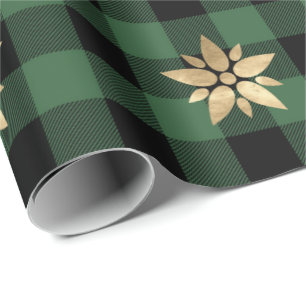 Papel De Regalo Navidades de Buffalo Plaid Lomberjack Estrellas ve