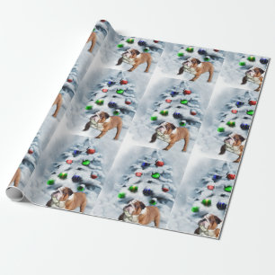 Papel De Regalo Navidades de Bulldog de Inglaterra
