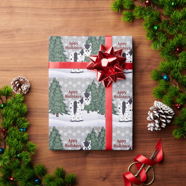 Papel De Regalo Navidades de Caballos Appy Holidays Leopard Appalo (Regalo de vacaciones)