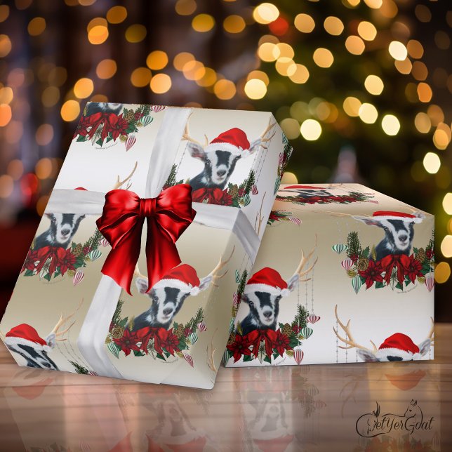 Papel De Regalo Navidades de cabra cortan pollas de bebé alpino (Subido por el creador)