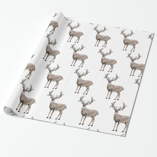 Papel De Regalo Navidades de cacería de venados Antlers envolver p (Desenrollado)