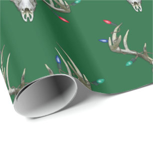 Papel De Regalo Navidades de cacería de venados iluminan con viol