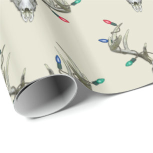 Papel De Regalo Navidades de cacería de venados iluminan con viol