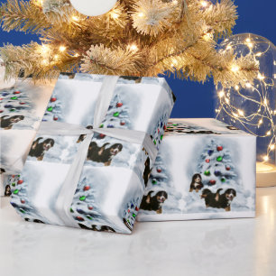 Papel De Regalo Navidades de cachorros de la Montaña de Bernese