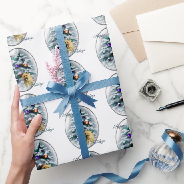 Papel De Regalo Navidades de Cairn Terrier (Regalar)