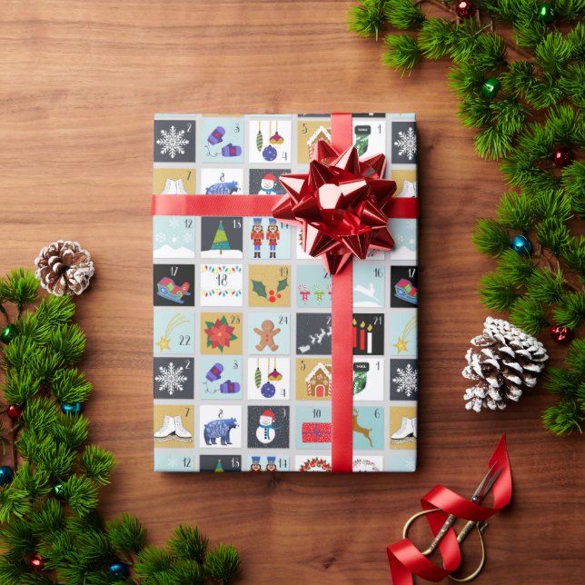 Papel De Regalo Navidades de calendario anticipados (Regalo de vacaciones)