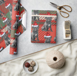 Papel De Regalo Navidades de caña de caña de caña de perro de Sant