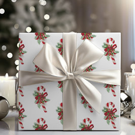 Papel De Regalo Navidades de caña de vintage retro